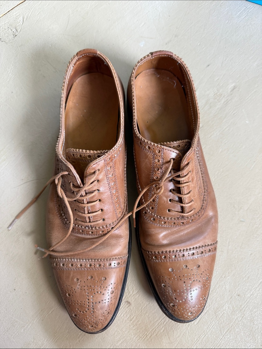 John Fluevog Brown Leather Wingtip Brogues